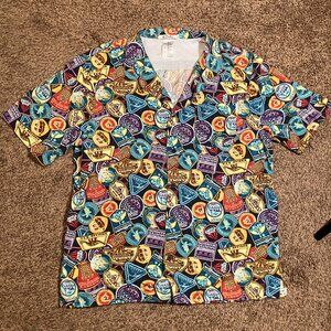 Disney Parks Passport Collection Vented Hawaiian Camp Shirt Mens XL